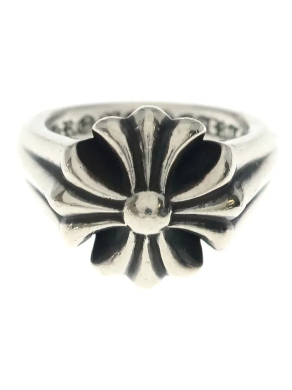 Chrome Hearts Cutout CH Pls Small Plus Ring Silver